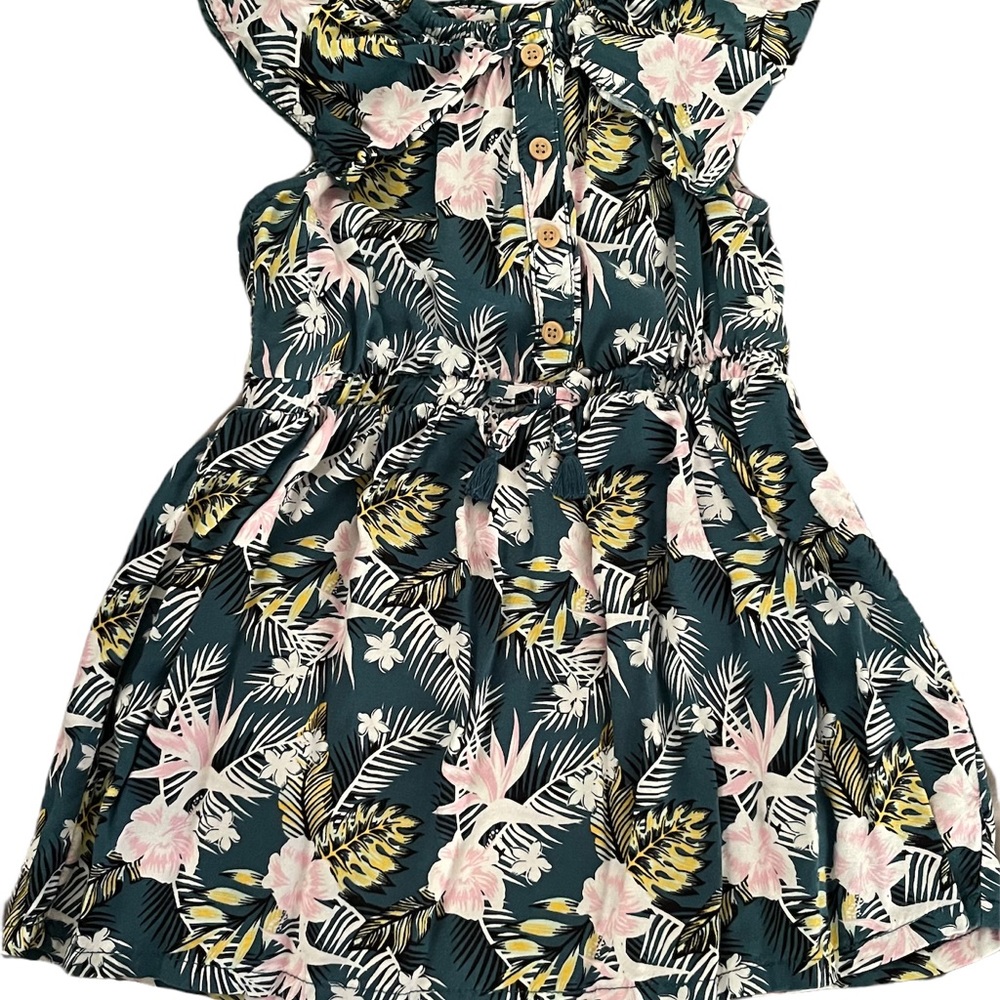 Toddler dress size 3T by art class. Green dress with pink and yellow floral